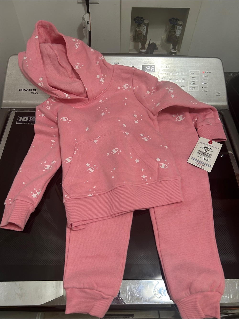Girl 4t two piece outfit matching set hoodie new nwt warm lined jogger sweatpant